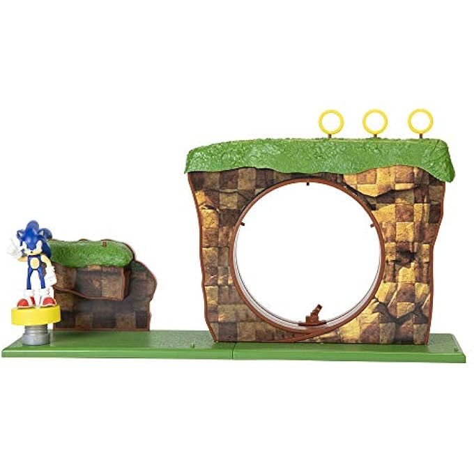 STRBOXONG GREEN HILL ZONE PLAYSET WITH 2.5" SONIC ACTION FIGURE - Image 1